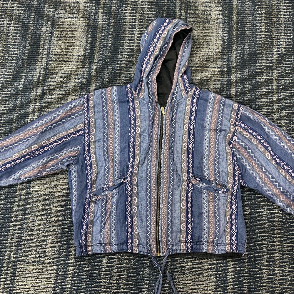 Womens - Vintage - Patterned Blue Jacket